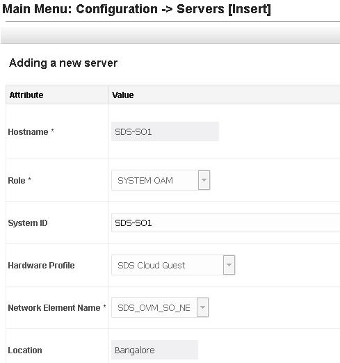 Main menu for servers insert Main menu for servers insert